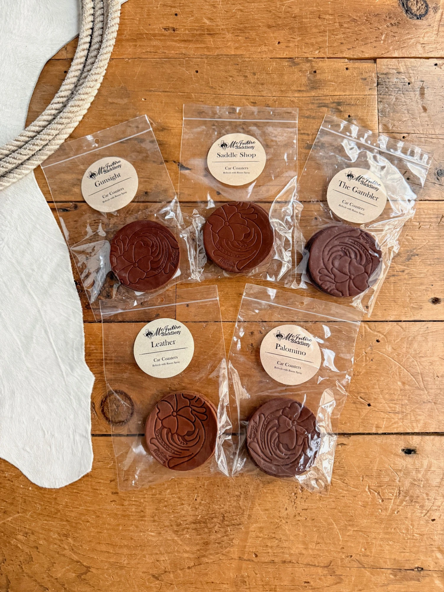 Tooled Leather Car Coaster {5 scents} Tooled Leather Car Coaster {5 Scents} -SAVANAH Clothing sale IMG 2170