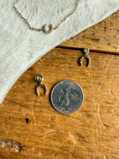 Diamond Horseshoe Drop Earrings -SAVANAH Clothing sale IMG 3181 2