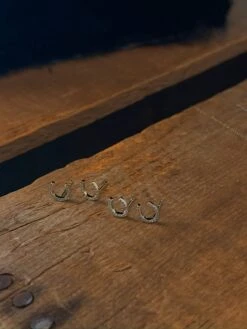 Diamond Horseshoe Earrings -SAVANAH Clothing sale IMG 8385