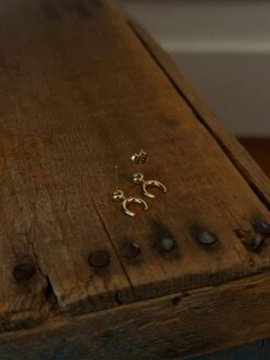 Diamond Horseshoe Drop Earrings -SAVANAH Clothing sale IMG 8434